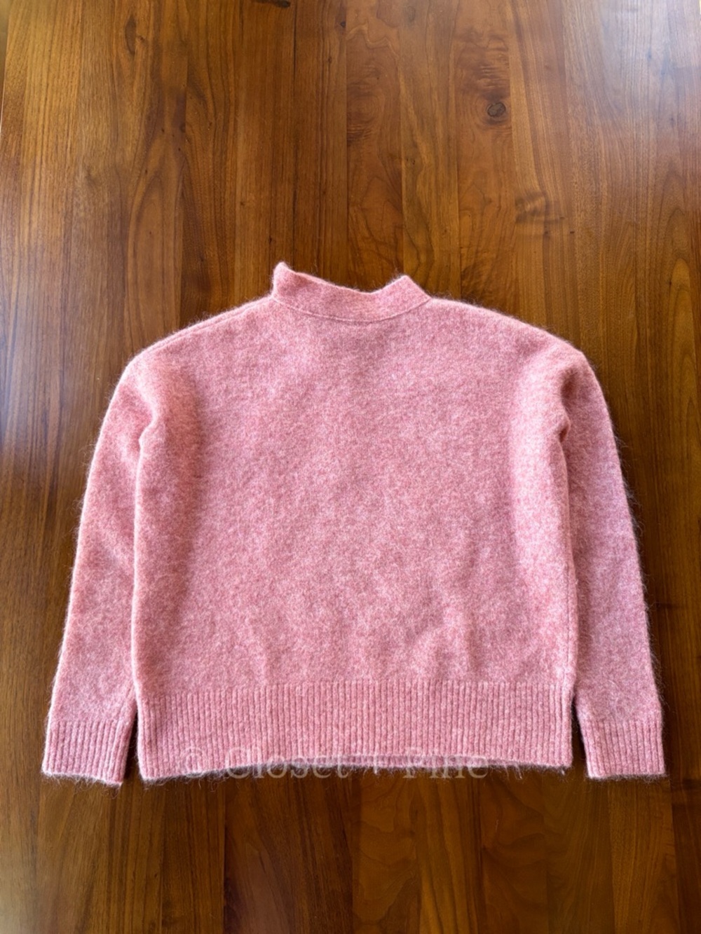 Sezane Zita Jumper Sweater Rosewood Pink Size Small Tie Neck Bow Detail - Picture 5 of 15